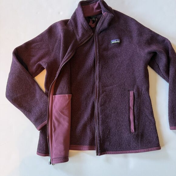 PATAGONIA Fleece Jacket Youth Sz 10 Full Zip Pockets Purple *PLAY CONDITION* - Picture 4 of 9